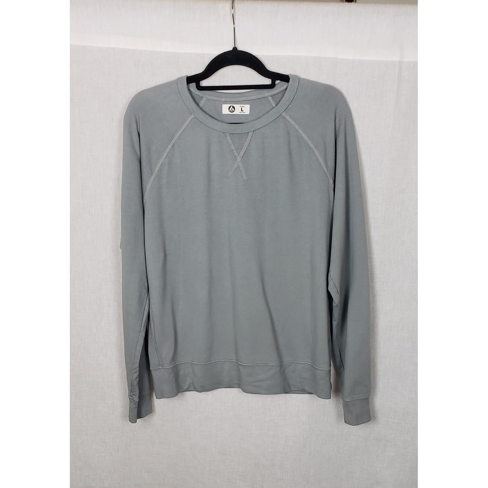 American Giant Womens Raglan Sweatshirt Sage Green Supima Cotton Modal L USA
